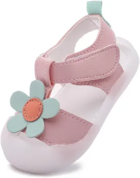 Baby Summer Sandals Breathable Mesh Rubber Sole Non-Slip Outdoor Shoes for Boys and Girls 9-30 Months