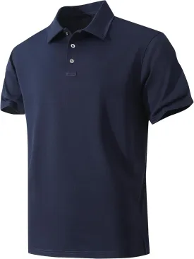 Men's Active Polo Shirt Lightweight Short Sleeve Athletic Golf Polos Daily Stylish Collared Shirts