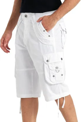 Mens Cargo Shorts with 8 Pockets Long Below Knee Length Relaxed Fit Casual Hiking Work Outdoor