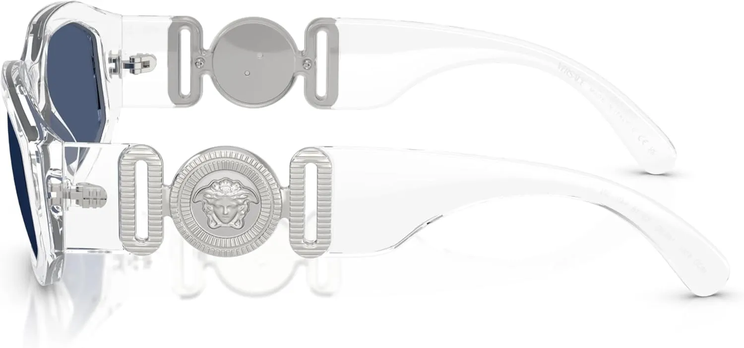Versace Man Sunglasses Black Frame, Dark Grey Lenses, 53MM