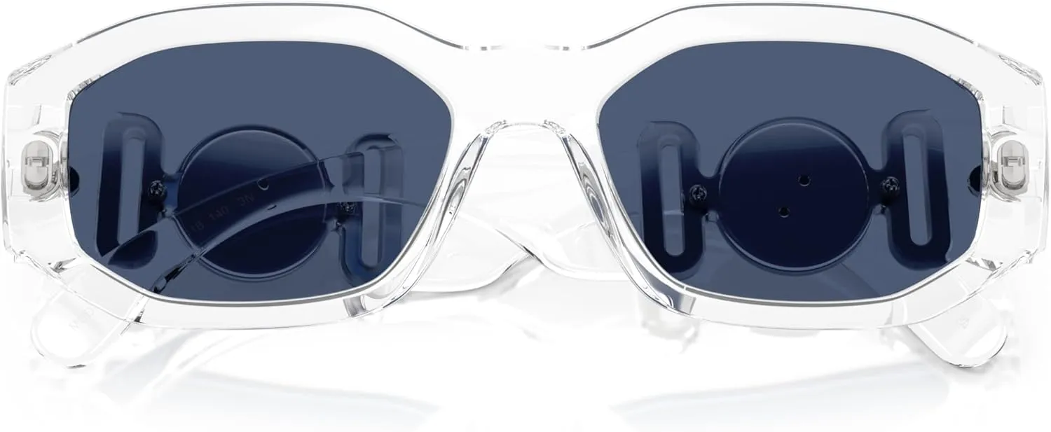 Versace Man Sunglasses Black Frame, Dark Grey Lenses, 53MM
