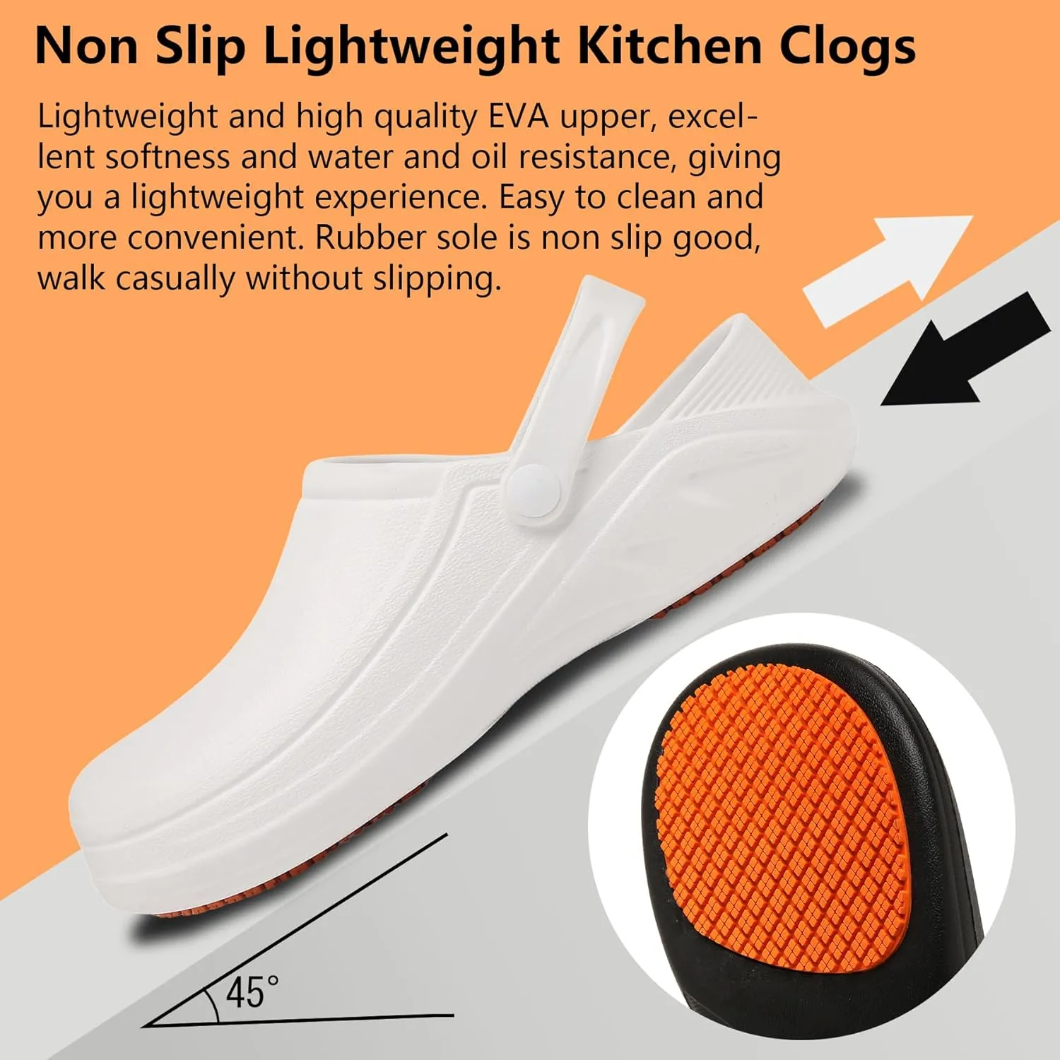 ZEENXIUYA Chef Shoes for Men Zapatos para Cocina Hombres Women Non Slip Waterproof Kitchen Work Clogs Comfortable Nursing Food Service Indoor and Outdoor Office Seaside Black