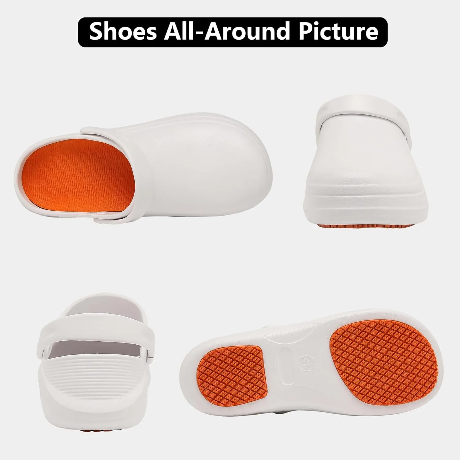 ZEENXIUYA Chef Shoes for Men Zapatos para Cocina Hombres Women Non Slip Waterproof Kitchen Work Clogs Comfortable Nursing Food Service Indoor and Outdoor Office Seaside Black